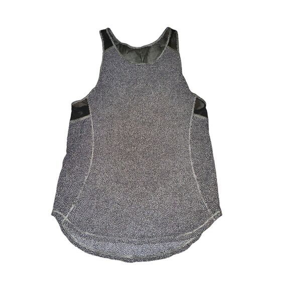 Lululemon Sculpt Tank II Women's Size 0 Chakra Print Alpine White Black Mesh - Picture 1 of 4